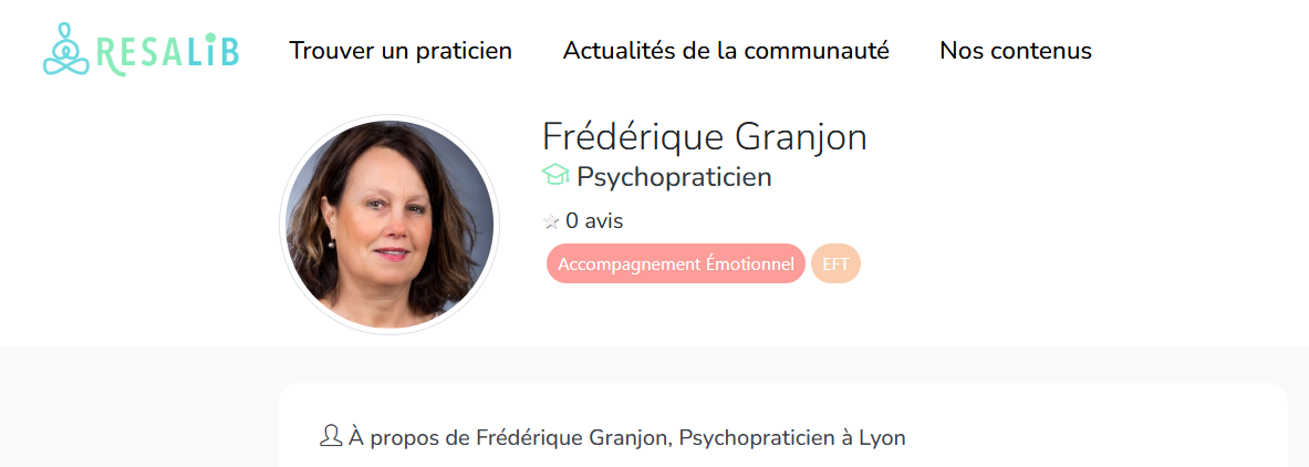 Profil Resalib - Frédérique Granjon